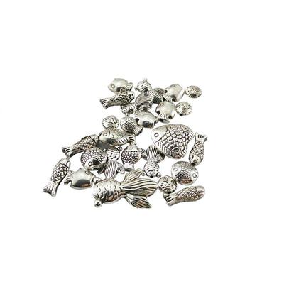 Tibetan Silver Jewelry Kit: 50g Mixed Pendants, Vintage Bracelet, Flower Cup Spacer Beads for DIY Handmade Creations