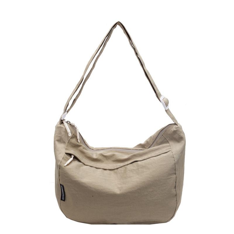 Canvas Bag Large Capacity Shoulder Bag Women's Light Leisure Student Niche Messenger Bag Trend