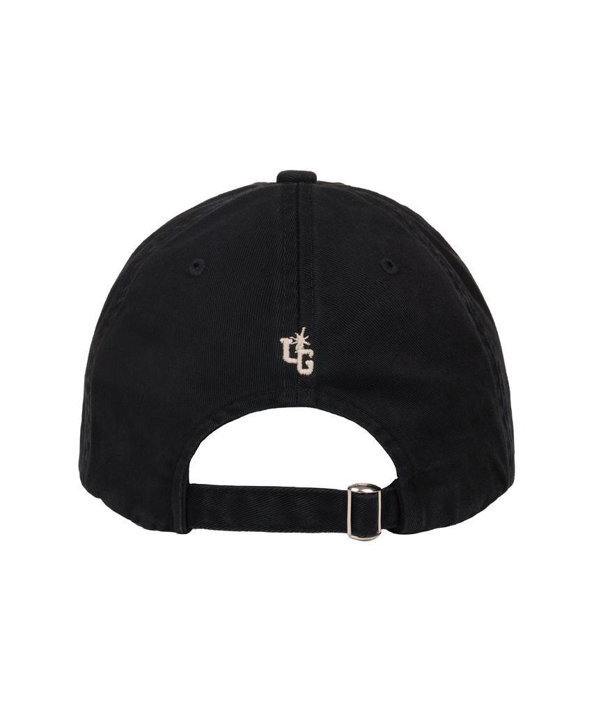 Yunibeoseugameonteu Universe Lettering Washed Ball Cap_Black