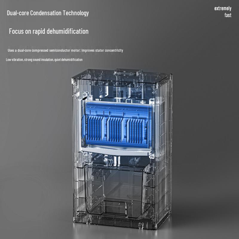 Compact Digital Dehumidifier & Quiet Air Purifier for Home, Dorm, Bedroom, or Basement.