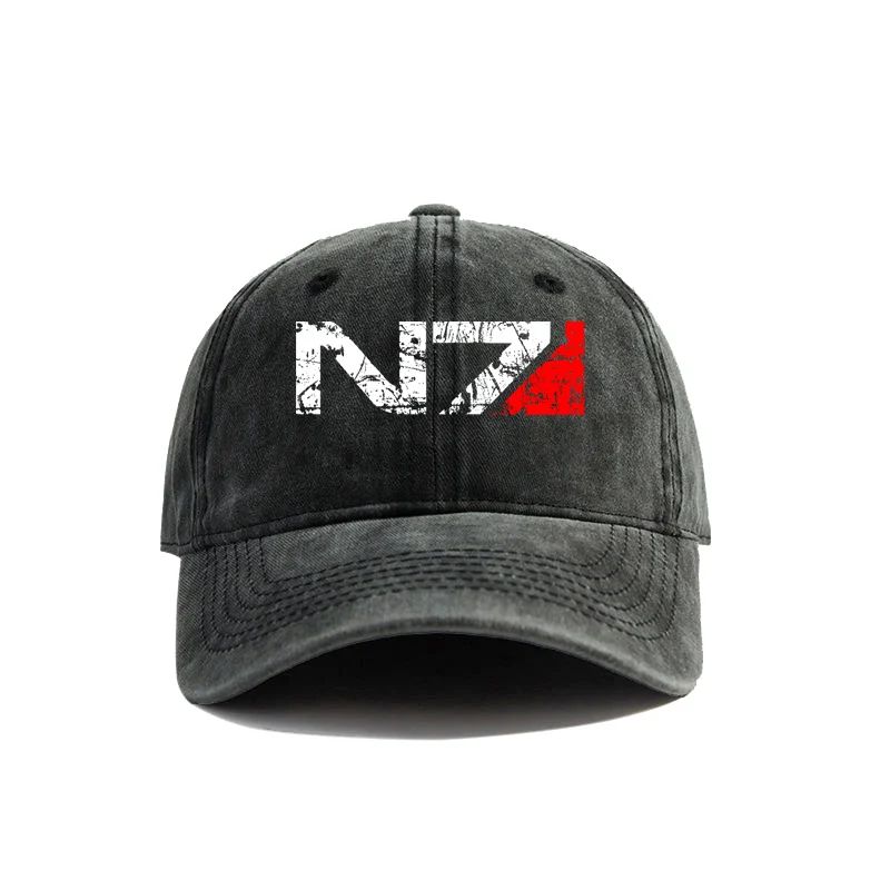 2026 Mass Effect N7 Baseball Caps Distressed Hats Cap Men Women Retro Outdoor Summer Adjustable N7 Hats Fashion