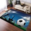 Night Stadium Dynamic Football Tackle Match Player Scene Non Slip Area Rug Washable Sports Fan Living Bedroom Game Room Decor Floor Carpet