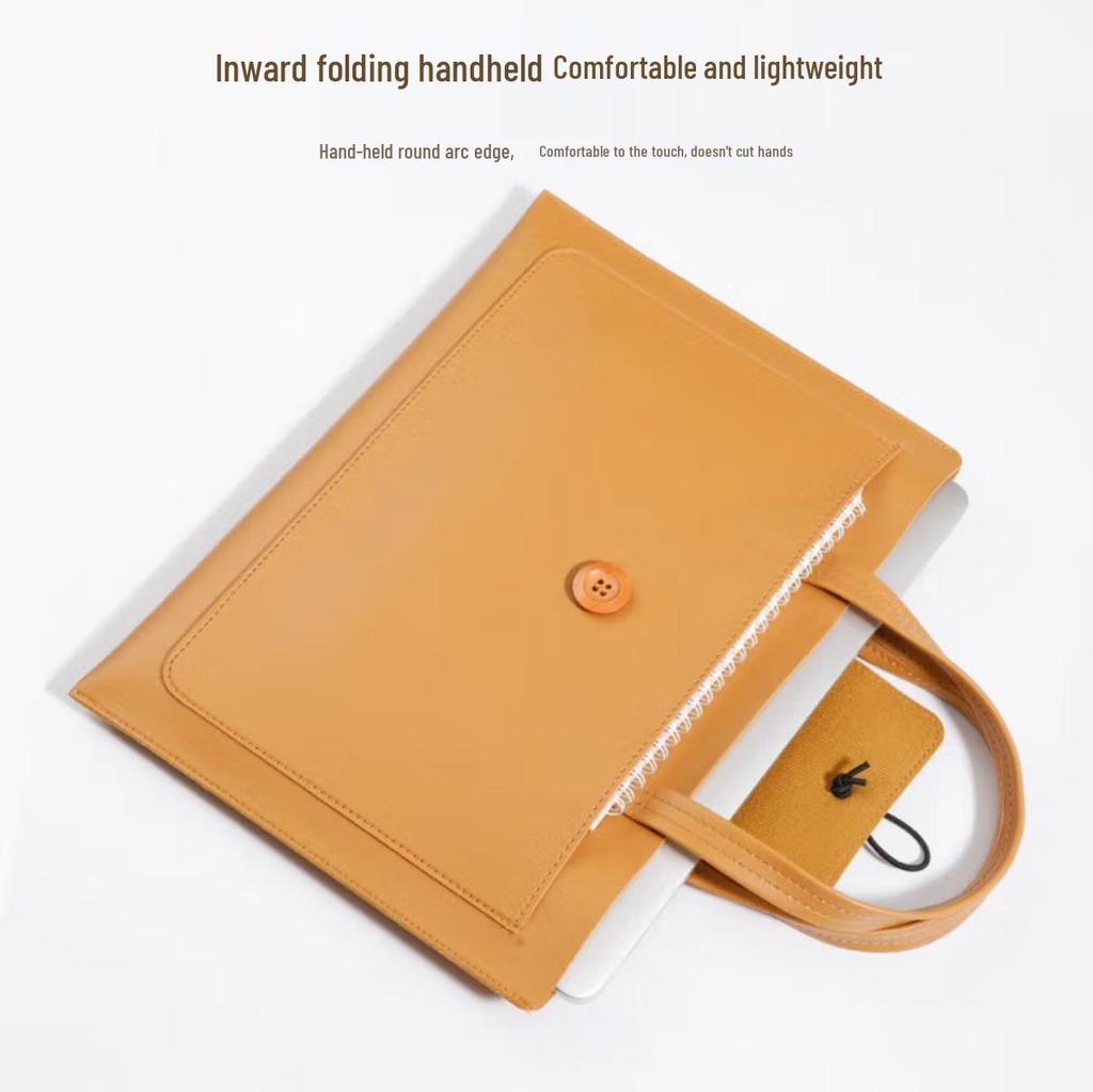 MacBook PU Leather Laptop Bag & iPad Sleeve - 15 Inch Plush Notebook/Tablet Case