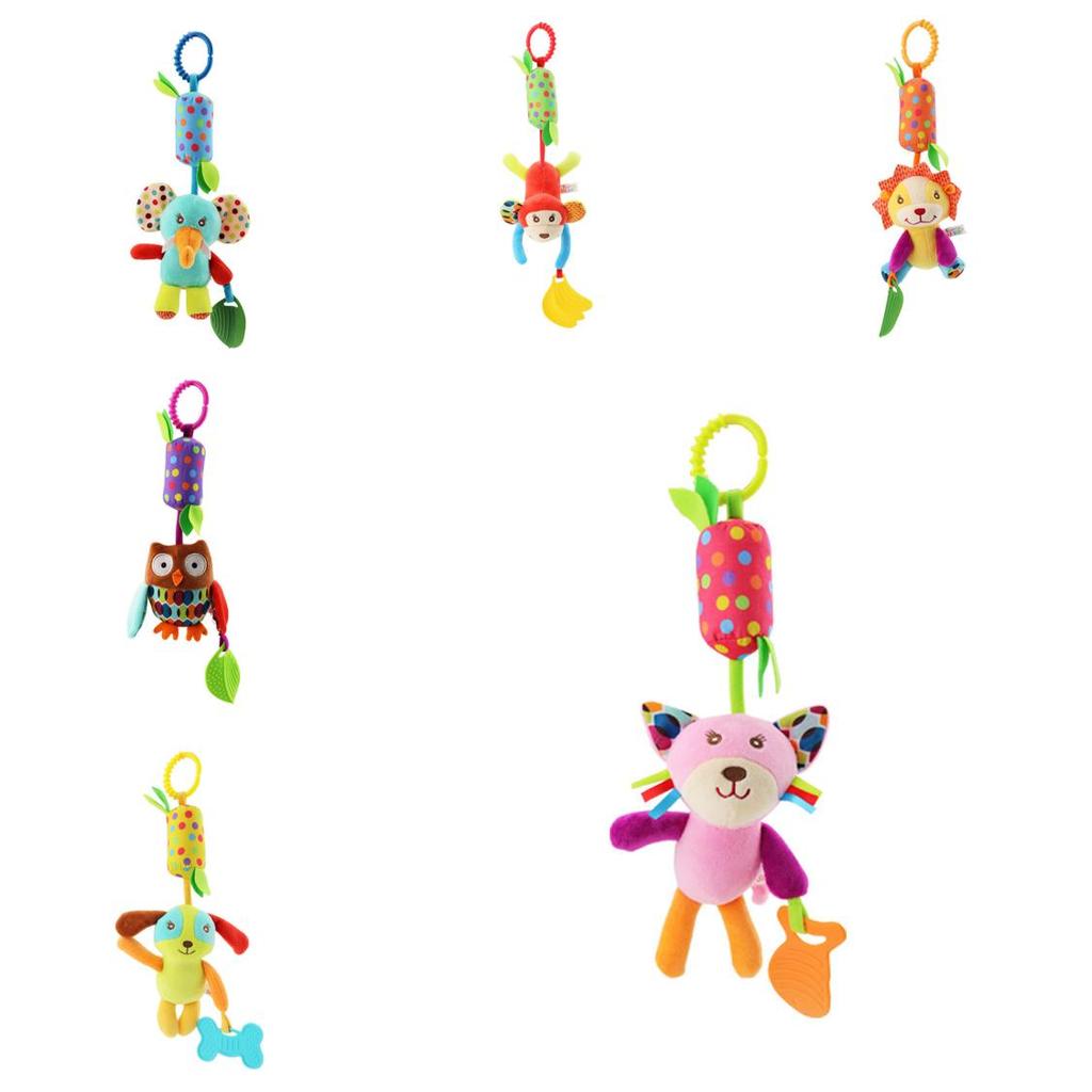 Skk New Animal Wind Chime Bed Hanging Pushchair Pendant With Bell Teether Plush Toy Manufacturer Supply