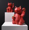 stylish interior decor [Natura Style] Maneki-neko (beckoning cat) figurine, Nordic-style ornament, (Red, Large)