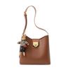 Umhängetasche, Lederhandtasche, Beuteltasche, Schultertasche, Braun