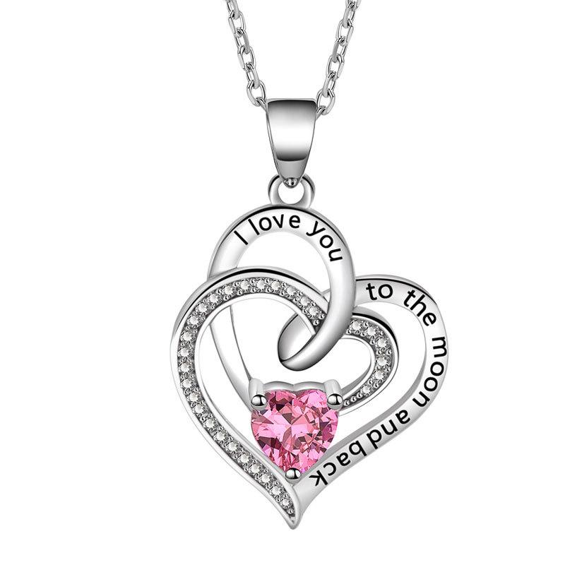Eternal Heart Delicate Clavicle Necklace For Women Versatile Birthday Gift Elegant Pendant Jewelry Accessory