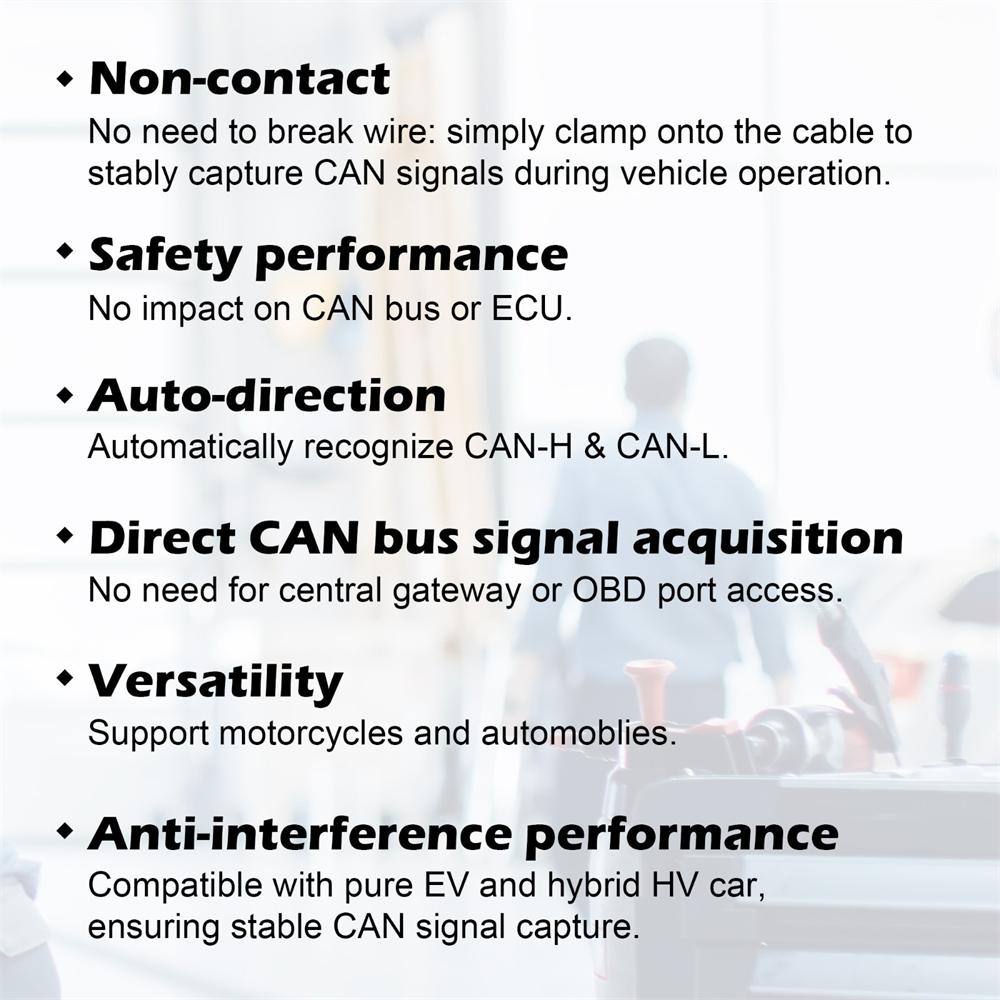 WOYO PL007 E 4.0 Non-contact CAN BUS Tester, Read Baud & ID Data, See Data on PC