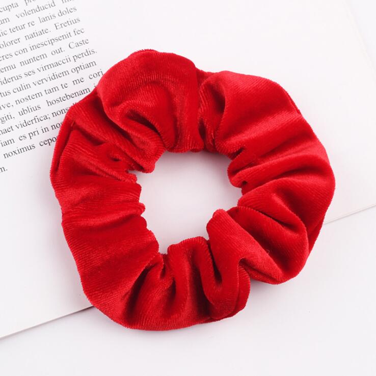 Elegant Velvet Hair Ring Scrunchie Women Girls Elastic Hair Rubber Bands Gum Accessories Tie Hair Rope Ponytail Holder Headdress
