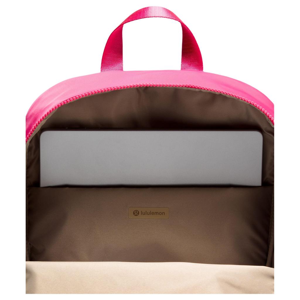 Lululemon Everywhere 22L Simple Large Capacity Nylon Backpack Unisex Backpack Raspberry-Jam Pure-Oak LU9CMAS-074370