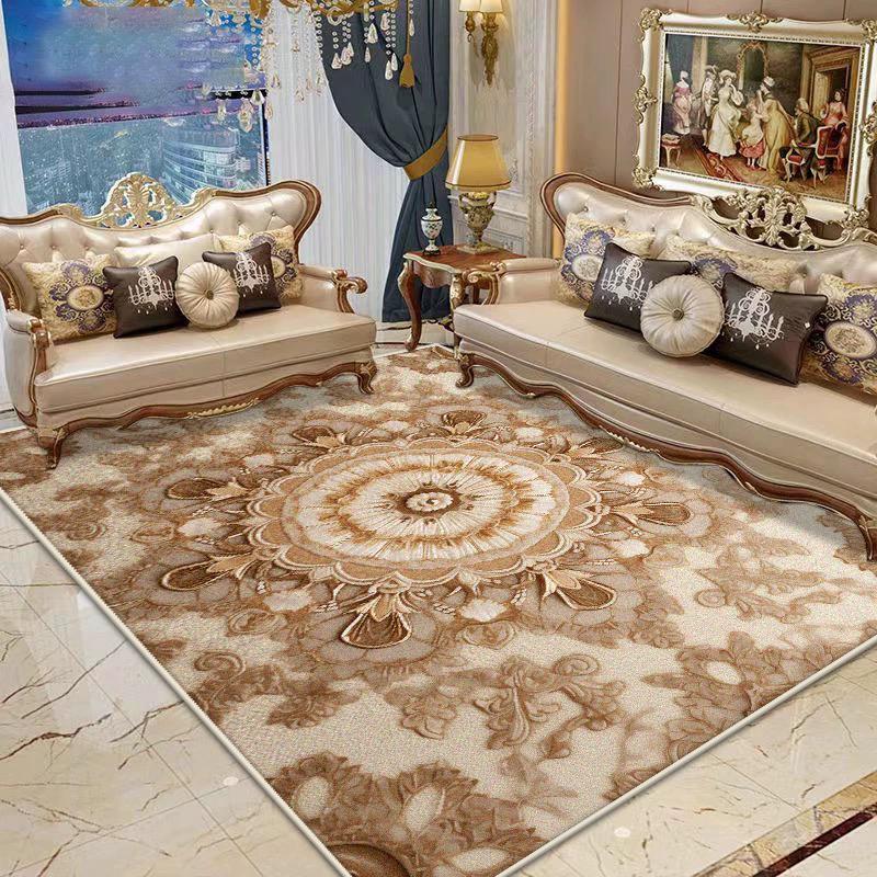 European Style Large Living Room Rugs Luxury Decor Home Bedroom Fluffy Plush Carpet Dining Room Washable Antiskid Soft Mat Floor