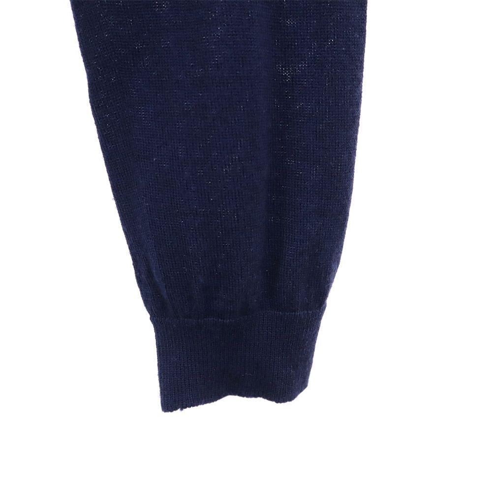 PRADA wool Long sleeve sweater 38 Navy system Knit Thin Women Used