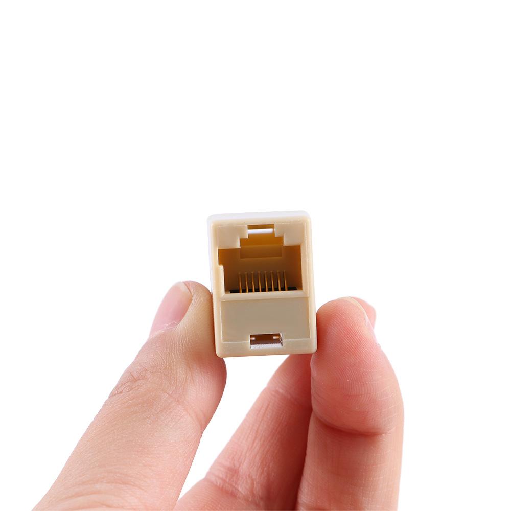 Sockt CAT5 CAT6 Cable Joiner Coupler Dual Straight Head RJ45 Extender Plug Network Cable Connectors
