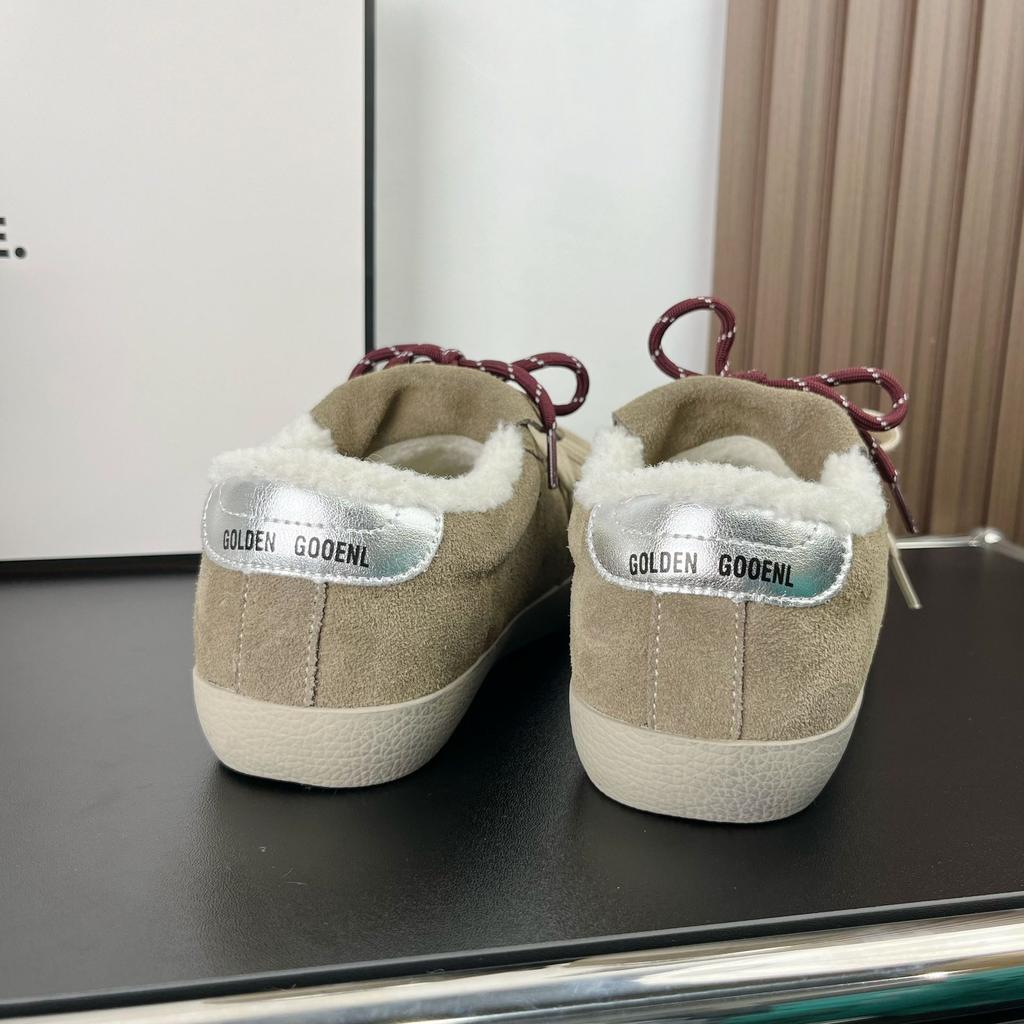 Leather Velvet Warm Star Board Shoes Women's Winter New Thick-soled Retro Casual Sports Cotton Shoes