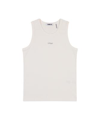 LAB101 Logo Point Sleeveless (White)