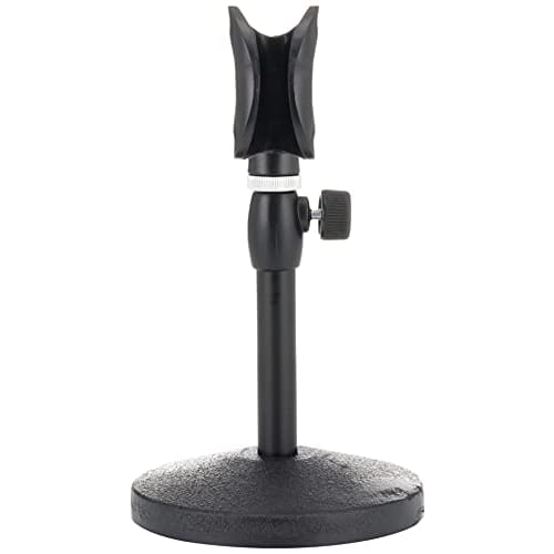 KC MDS-1500/BK Adjustable Height Desktop Microphone Stand, Black (Includes Microphone Holder)