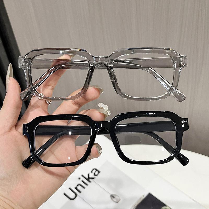 Ultra Light Retro Men'S And Women'S Anti Blue Light Double Meter Nail Square Frame Premium Glasses Plain Glasses
