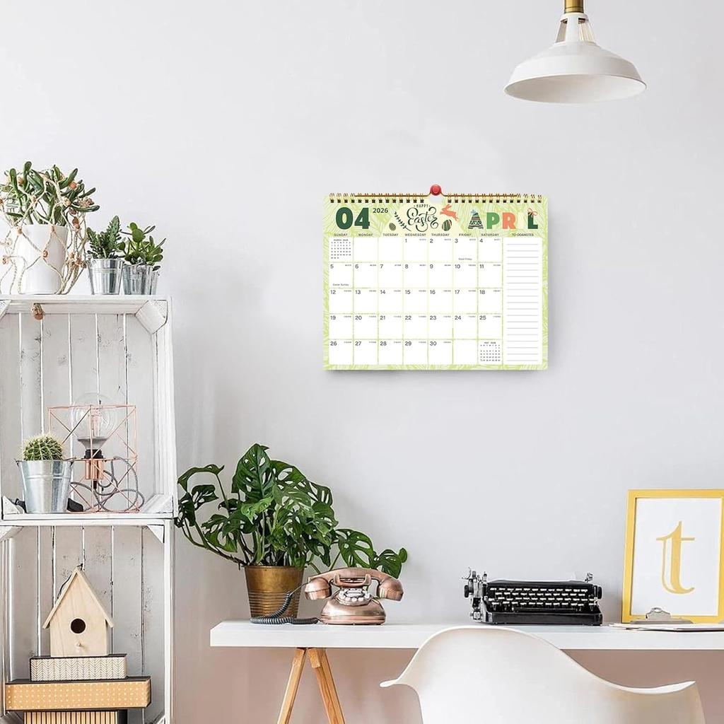 2026-2027 Wall Calendar, Calendar 2026-2027, 18 Monthly Wall Calendar from January 2026 to June 2027, 11 x 8.5 Inches Thick Paper, Large Ruled Blocks