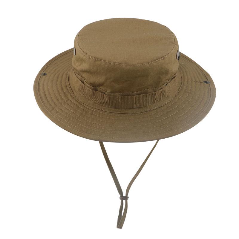 Men's Camouflage Bucket Hat Set: Multifunctional, Breathable, Sun-Protective Fishing Hat with Round Brim.