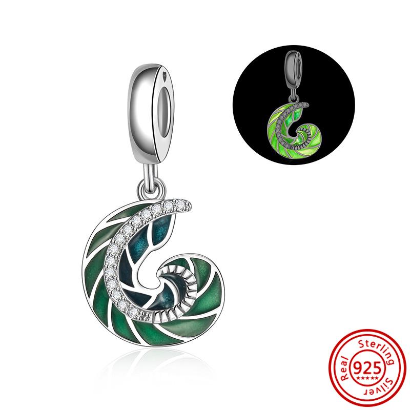 

Подходит для браслетов с шармами Pandora 925 медь Светящийся в темноте Привидение Тыква Светлячок Лампочка Насекомое Светящаяся подвеска Бусины Циркон