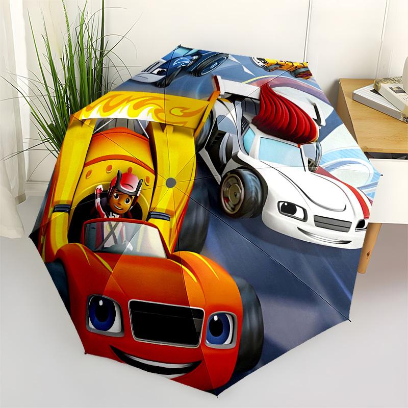 

Race cars, Cartoon racing Automatic Opening and Closing, 8 rib Structure Portable Umbrella, Suitable for Men and Women in All Seasons Perfe
