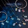 WOSTU 925 Silver Colorful Tarot Cards Charm Pendent Magic Star Moon Sun Lover Bead Fit DIY Bracelet Necklace Women Gift