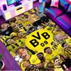 Borussia Dortmund Print Rug, Washable Floor Carpet, For Entryway Dorm Laundry Room Office Study, Home Decor Birthday Christmas Gift
