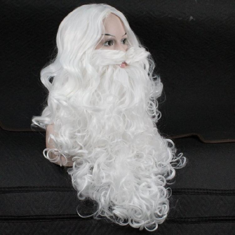 White Santa Beard and Wig Set Christmas Clause Cosplay Costume Accessories