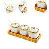 Ceramic Condiment Pots Sugar Bowls Seasoning Pots for Salt Paprika Pepper