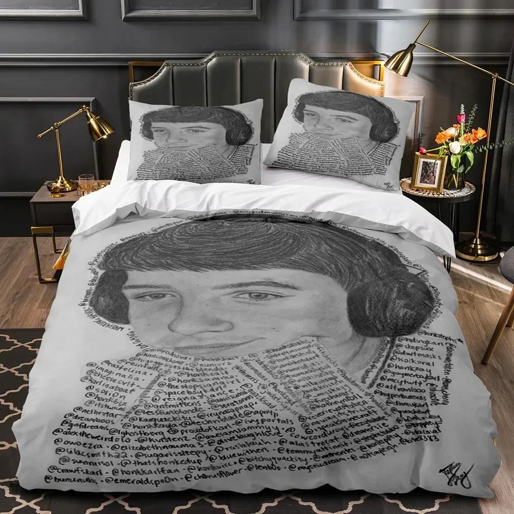 New 3D Print Karl Jacobs Beding Set Printed With Pilowcase Bed Soft Duvet Cover Soft Single Double Quen Super King-Sized Dimensionsd Dimensions
