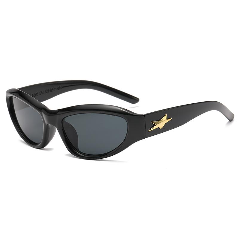 Y2k Cat Eye Sunglasses UV400 Protection Unisex Steampunk Fashion Shades for Women Men Outdoor Sports