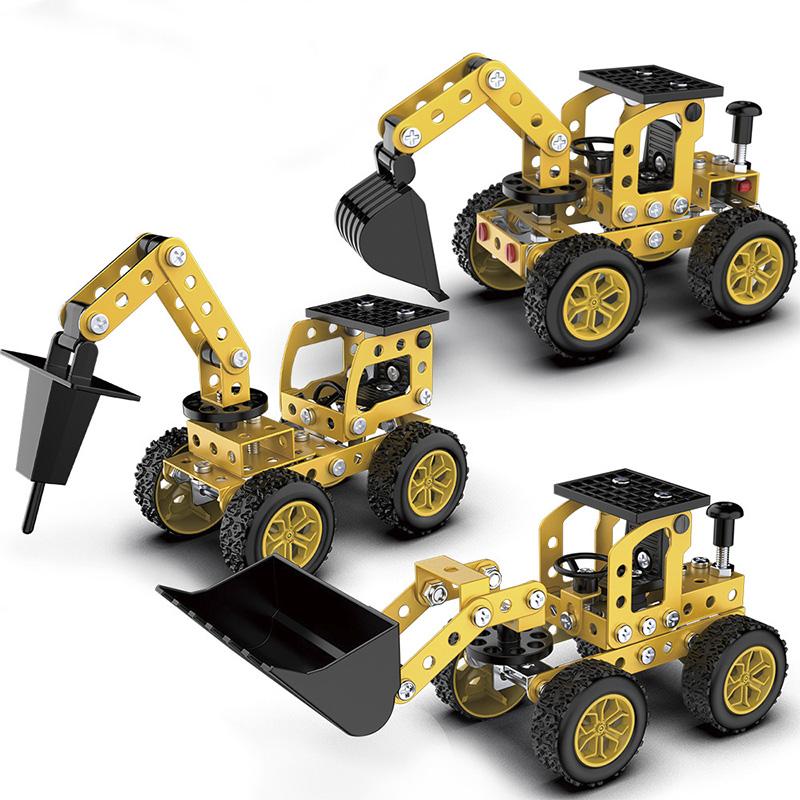 Children's Metal Assembled Toys Creative Off-road Vehicle Models Disassembly Assembly Splicing Engineering Vehicles Handmade Toy