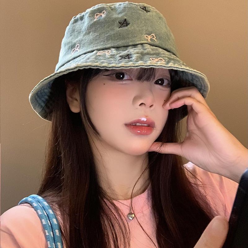 Wide Classic Denim Brim Hat For Women With Embroidery Ideal For Sunny Days