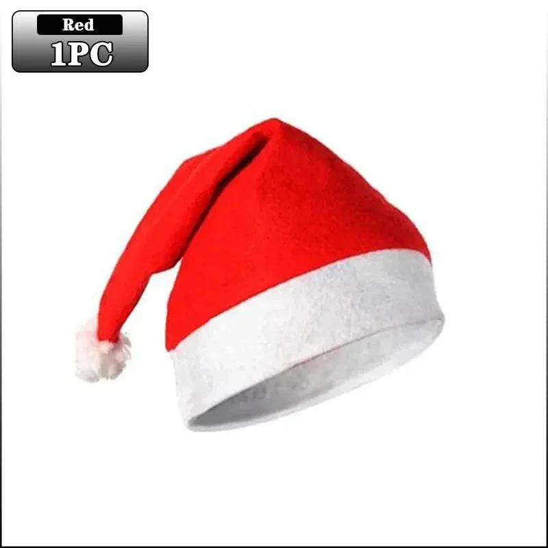

1-36PCS Classic Nonwoven Santa Hats for Adults Kids Pets Christmas Party Holiday Costume Accessories Santa Claus Decorations Kid