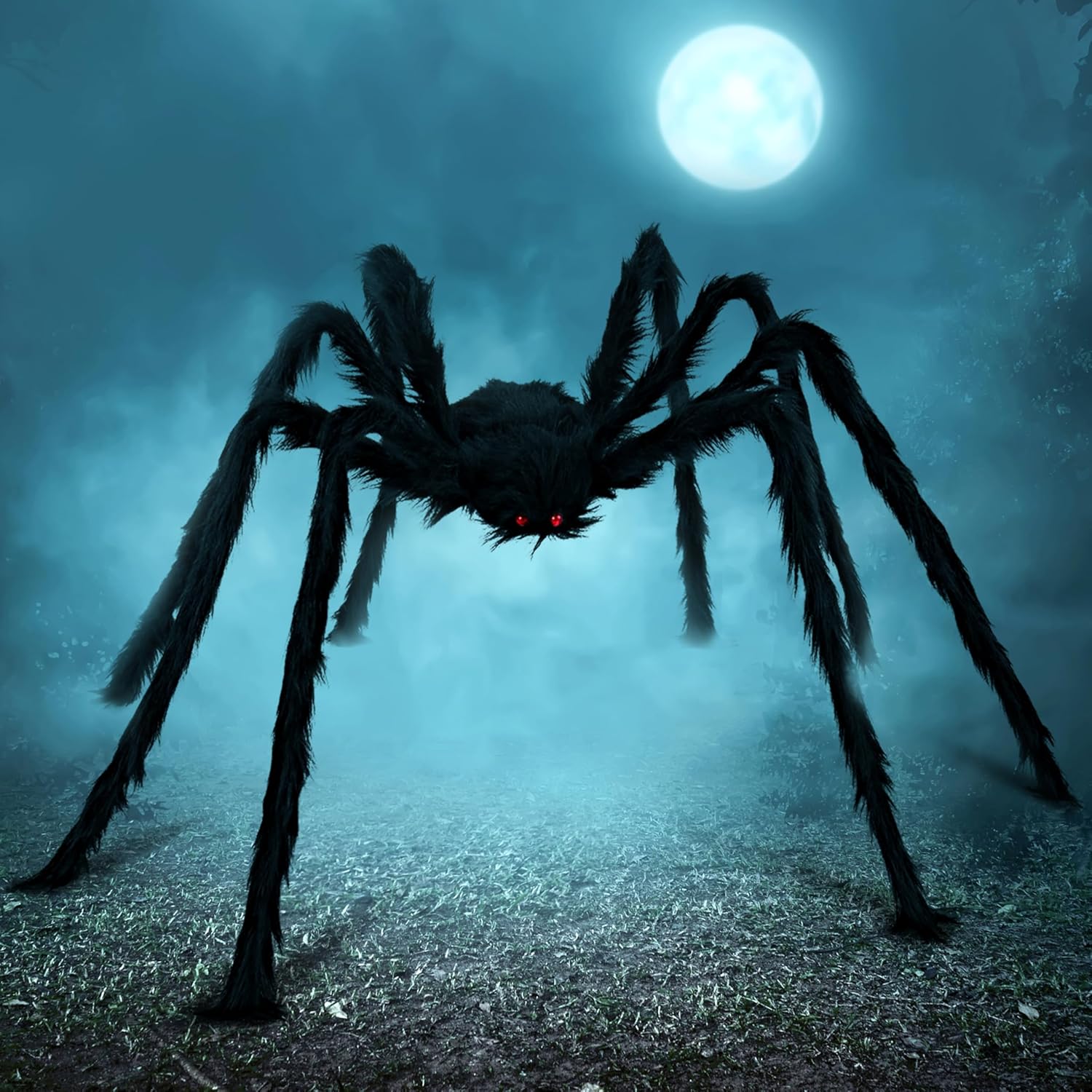 

Halloween Outdoor Decorations Giant Spider Large Spider for Yard Lawn Garden Patio Scary Halloween Outside Decor Indoor Haunted House Prop 30CM чёрный