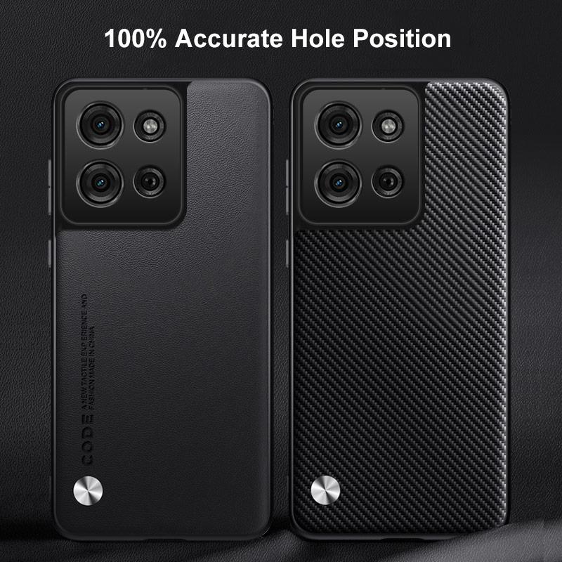 Luksusowe etui ze skóry PU dla Motorola Moto G75 5G Tylna Pokrywa Matowe Silikonowe Wstrząsoodporne Pełna Ochrona Etui na Telefon Dla Motorola G75