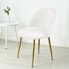 Velvet Duckbill Chair Cover Super Soft Curved Dining Chairs Slipcover Low Back Elastic Seat Covers for Kitchen Hotel Decor 1pc
