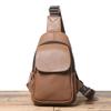 Leather Shoulder Bag, New Top Layer Cowhide Crossbody Bag, Casual Chest Bag, Men's Portable Multifunctional Bag