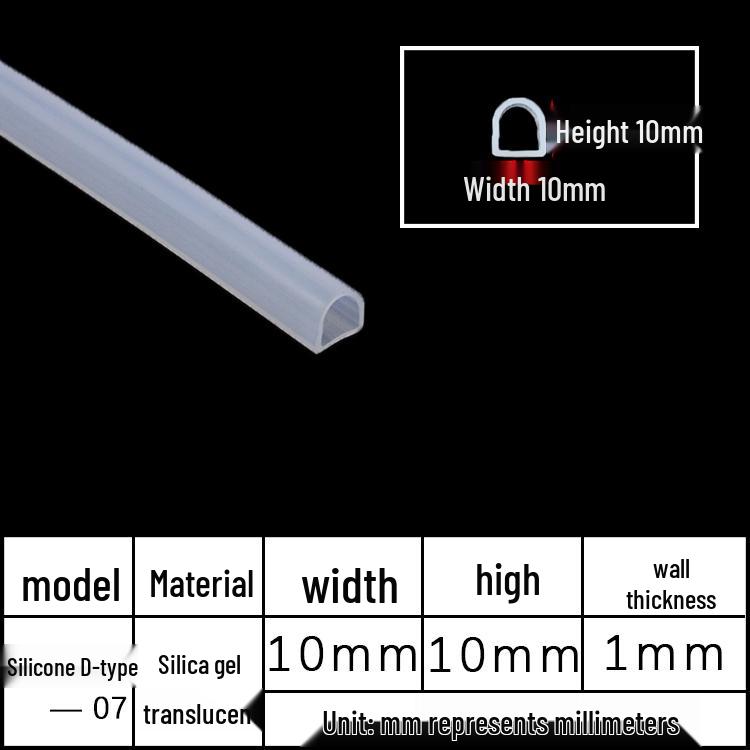 D-Shaped Silicone Sealing Strip: High-Temperature, Water-Retaining, Self-Adhesive, Anti-Collision, Shock-Absorbing for Doors & Windows