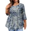 Women's Fashion Casual Round  Neck 3/4 Sleeve Oversized Top