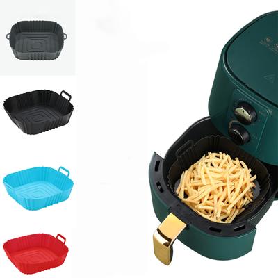 Molde de Silicona para Hornear para Uso en Horno Freidora de Aire Reutilizable Antiadherente Resistente al Calor Flexible Bandeja de Cocina con Asas