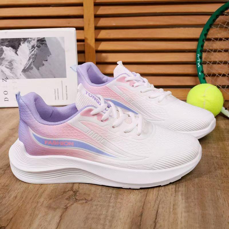 Damen Air-Cushion Rebound Laufschuhe Sommer Mode Atmungsaktiv Rutschfest Sport Trainingsschuhe Outdoor Weiche Tennis Sneaker