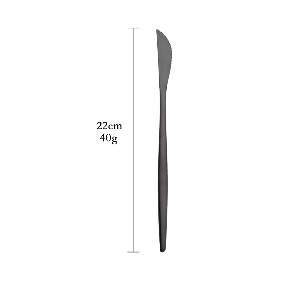

Matte Black Dinnerware Set Knife Fork Dessert Spoon Tableware Cutlery Set Stainless Steel Silverware Flatware Kitchen Dinner Set