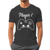 Funny Game Player 1 Player 2 Shirts Pregnancy Announceunisext Short Sleeve Unisex Unisex Tshirt Casual Couple Matching T-Shirts Gifts