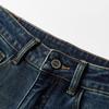 Xiangying Women's Retro Denim High-Waist Straight Jeans