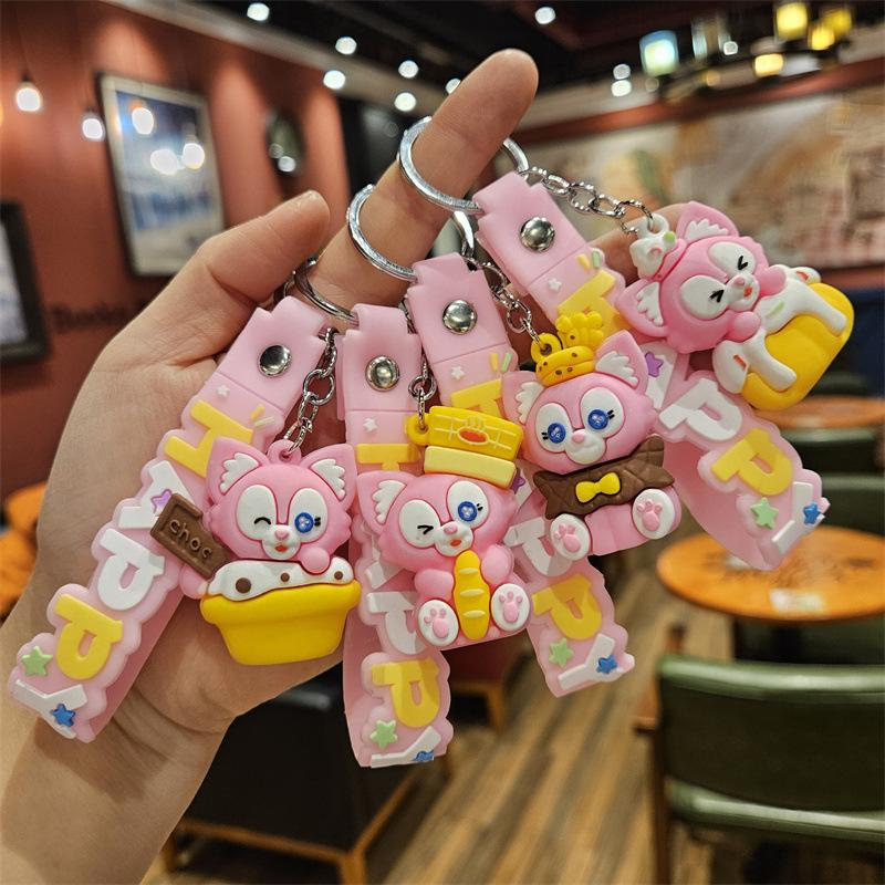 Internet-Berühmtheit Cartoon-Puppe Schlüsselanhänger Taschenanhänger Studentenanhänger Niedlicher PVC-Schlüsselanhänger Paar Auto Schmuck