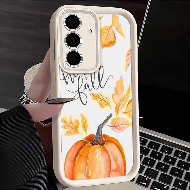 Phone Case for Samsung Galaxy S26 S25 Ultra S24 FE Pumpkin Happy Fall Autumn Shell S23 Plus S22 + S21 S20 5G Soft Silicone Funda