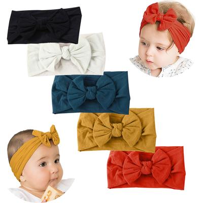 Baby Bows Pałąk Opaski do włosów dla noworodków Elastyczne nylonowe akcesoria do włosów dla dzieci Włosy