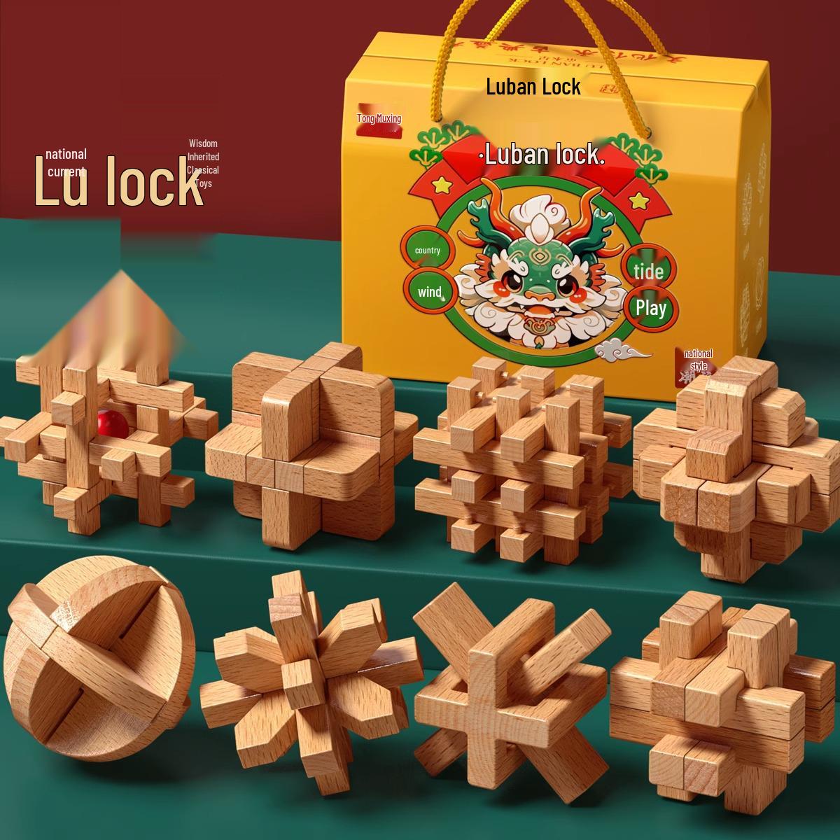 

Kongming Lock Gift Set: Educational Interlocking Puzzles for Kids Aged 8-12