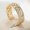 Wunderschöner Exquisiter Hohl-Braut-Hochzeitsring für Damen Handgeschnitzt Temperament Elegant Bankett Jubiläum Schmuck Accessoires